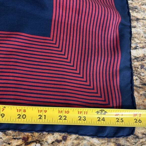 Geo Pattern Multicolor Lightweight Satin Square Scarf - Picture 2 of 3